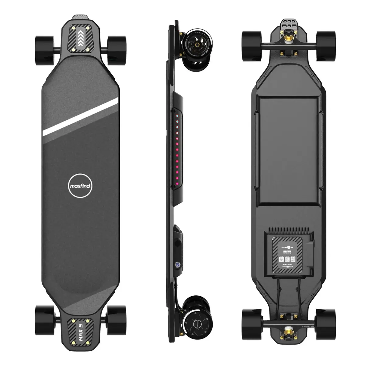 Maxfind Max5s| 24 Mph, 15 Mile Range, Dual 650W Motors E-Skateboard 1