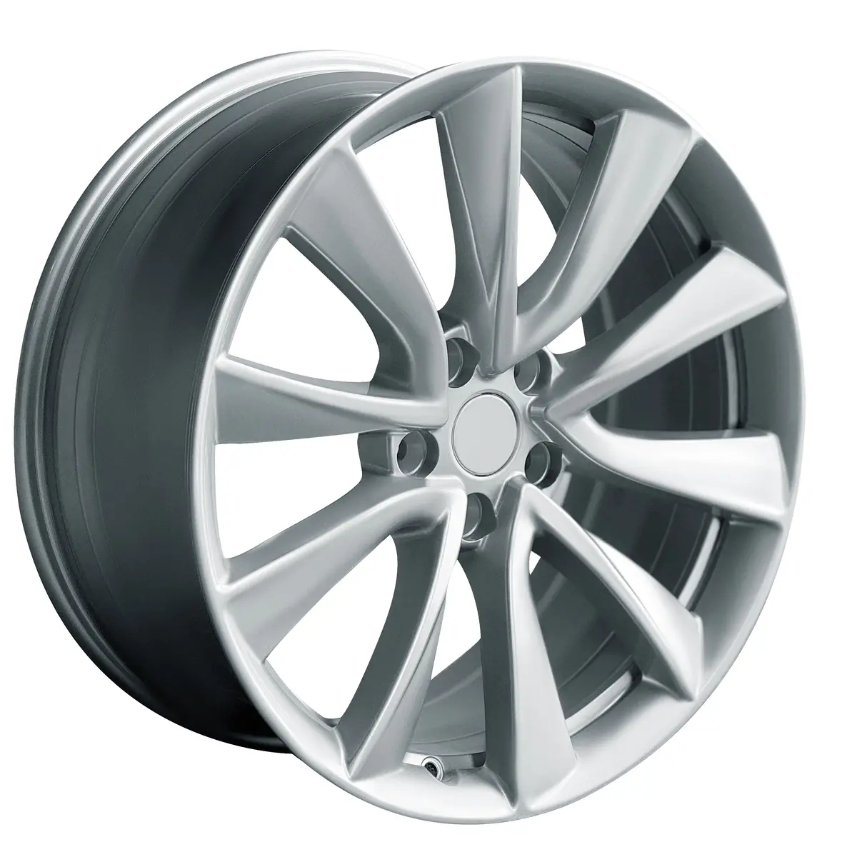 19X8.5" 5X114.3Mm Silver Tesla Style Wheels For Model Y S 3 1
