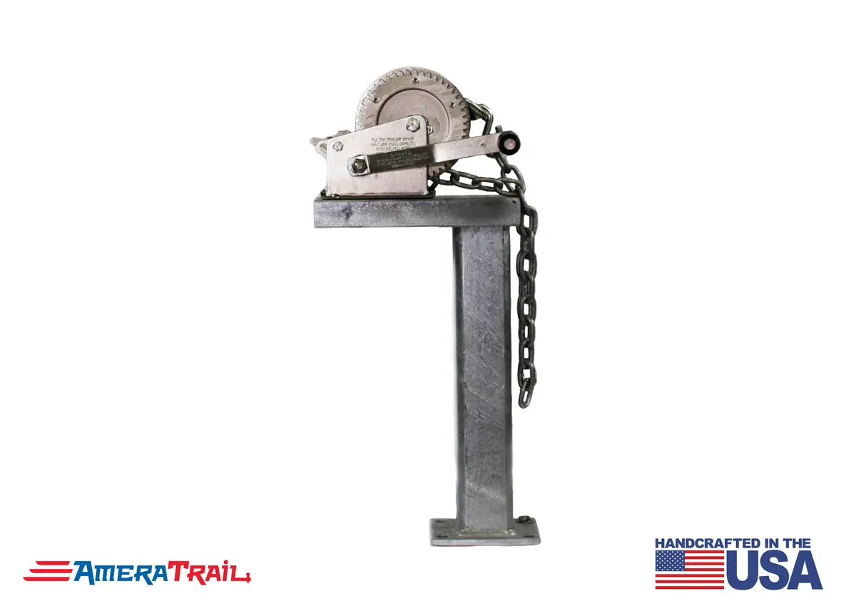 Winch Stand 18" Tall 90° Fixed - Includes 18" Chain W/ S Hook 1