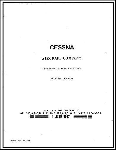 Cessna 180 1953-62, 182 1956-61  Illustrated Parts Catalog 1