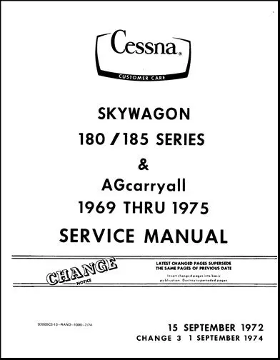 Cessna 180 & 185 Skywagon 1969-1975 Service Manual 1