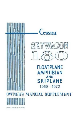 Cessna 180H Float-Amphibian 1969-72 Owner's Manual 1
