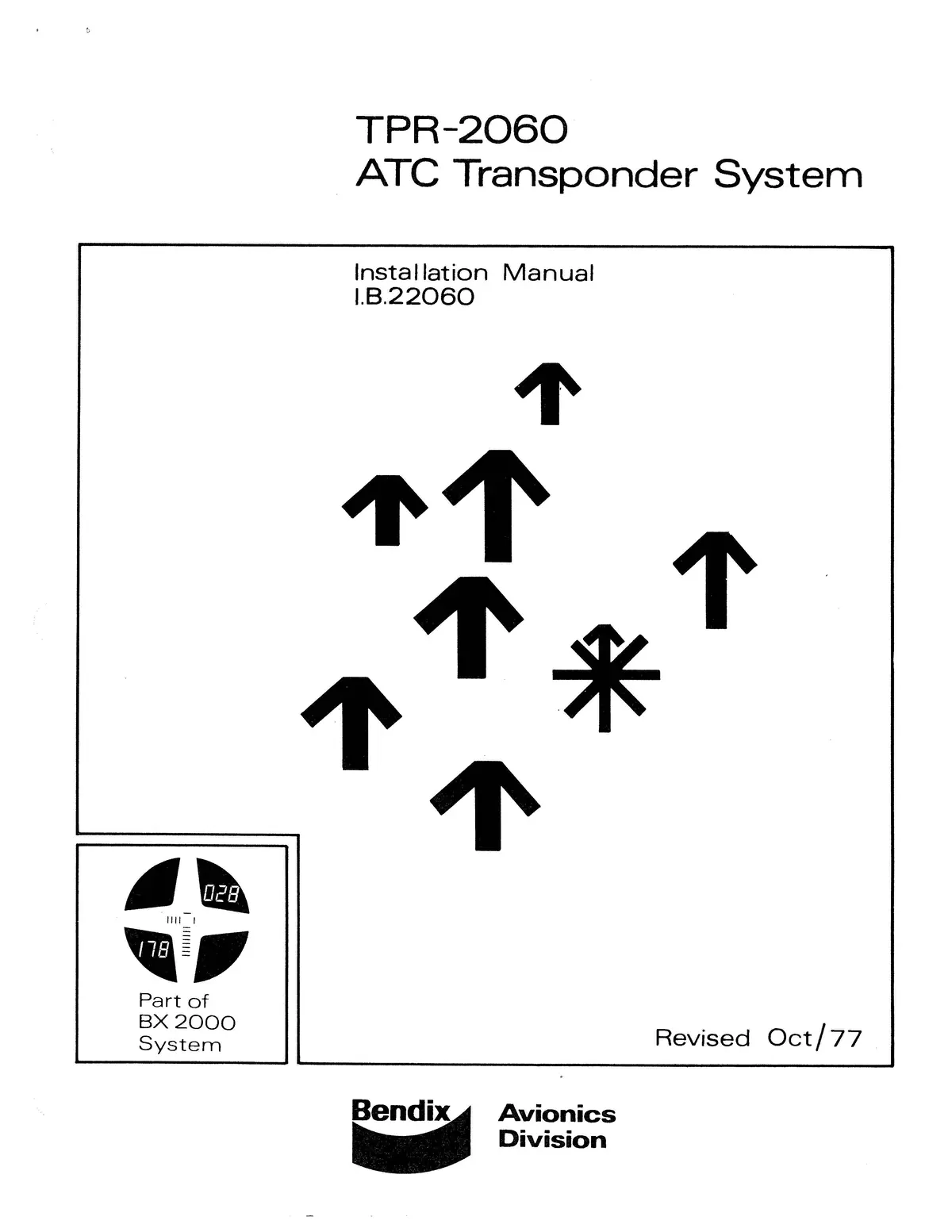 Bendix Tpr-2060 Atc Transponder System Installation Manual (I.B.22060) 1
