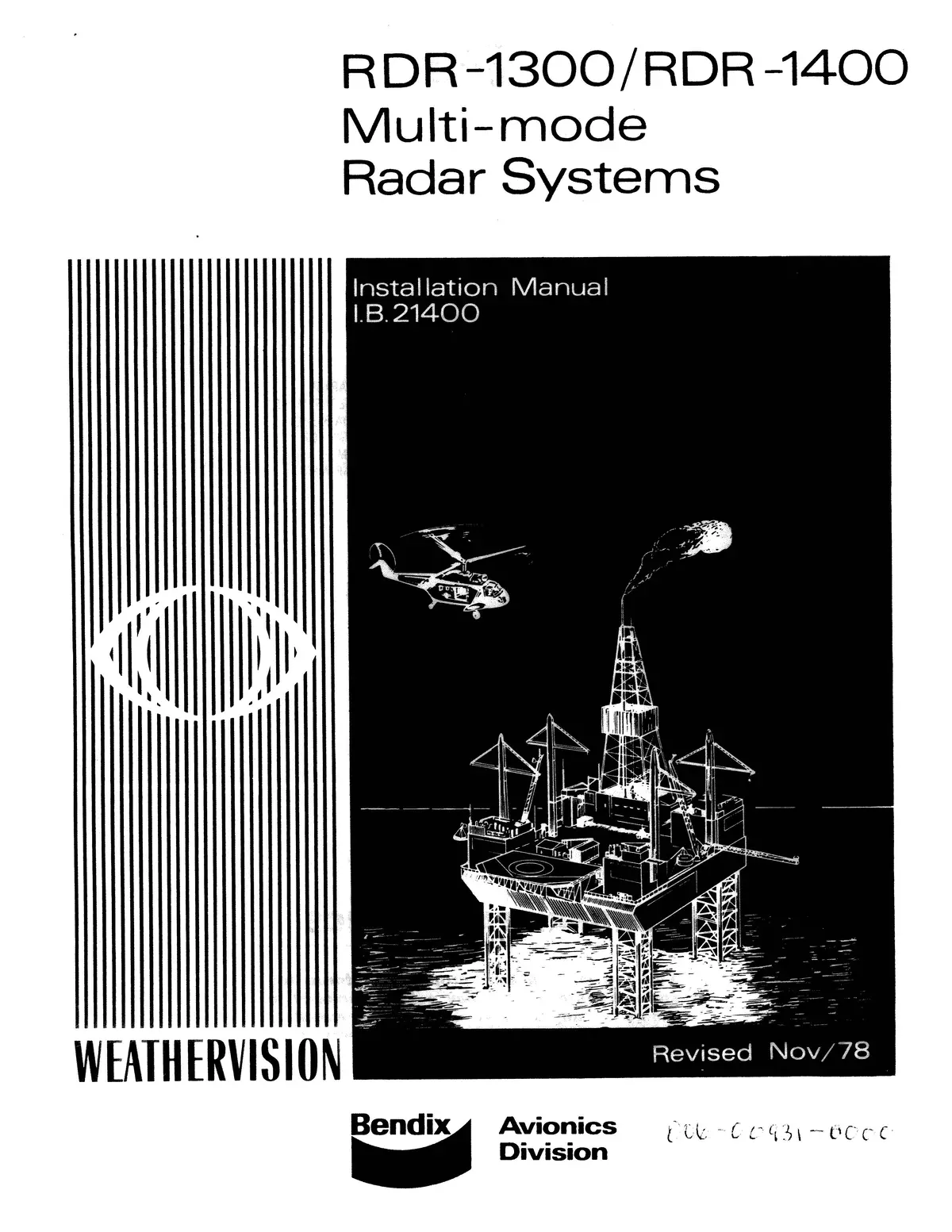 Bendix Rdr-1300-1400 Multi-Mode Radar Sytems Installation Manual (I.B.21400) 1