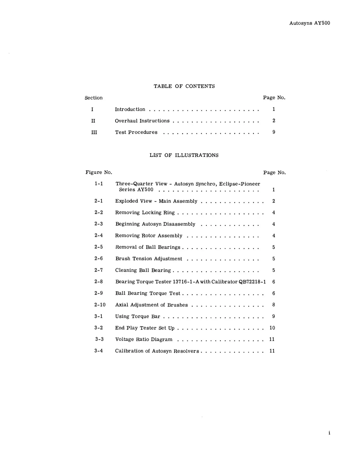 Eclipse-Pioneer Autosyns Series Ay 500 Overhaul Instructions (567-10) 2