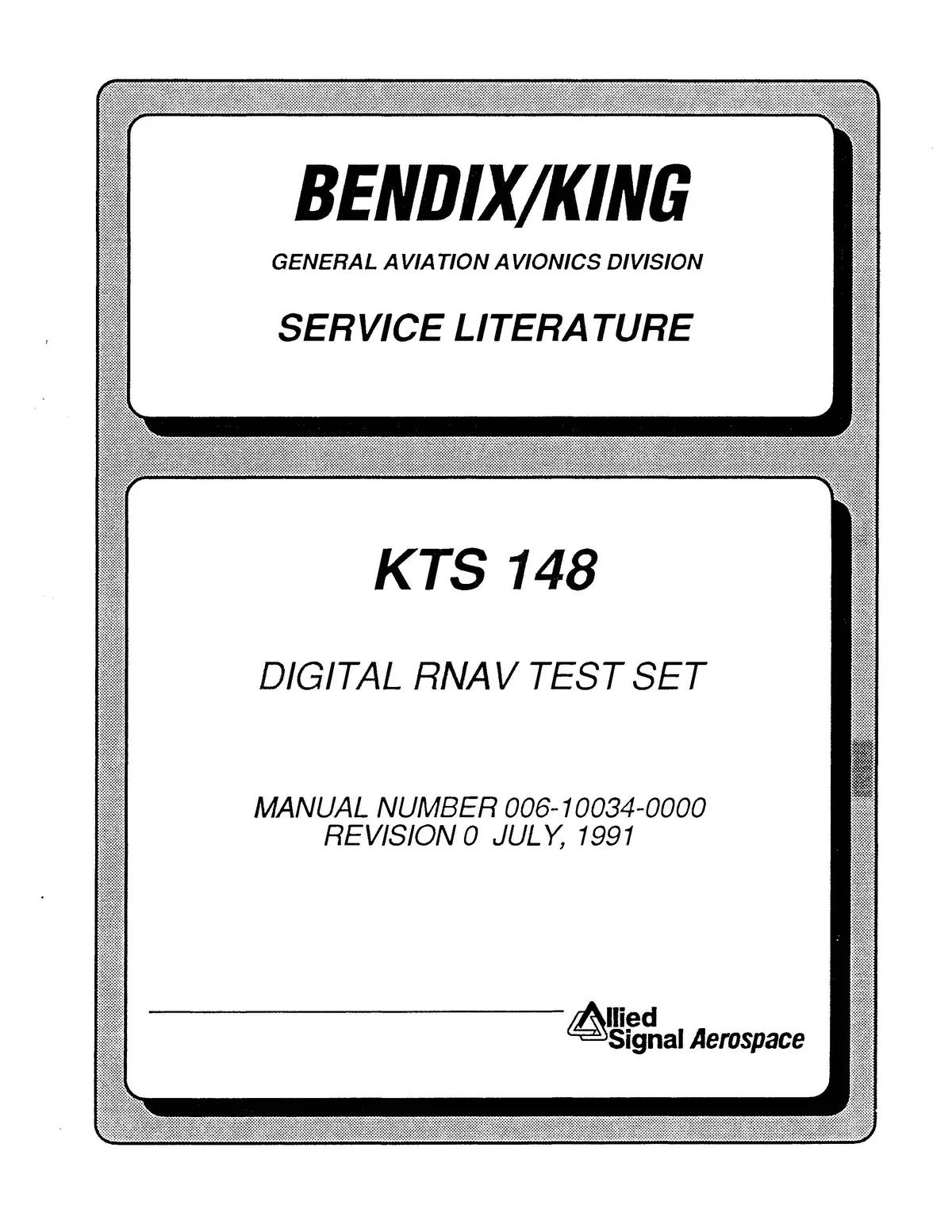 King Kts 148 Tester-Kts 155 Serial Adapter Operation-Maintenance-Overhaul Manual (006-5123-01) 1