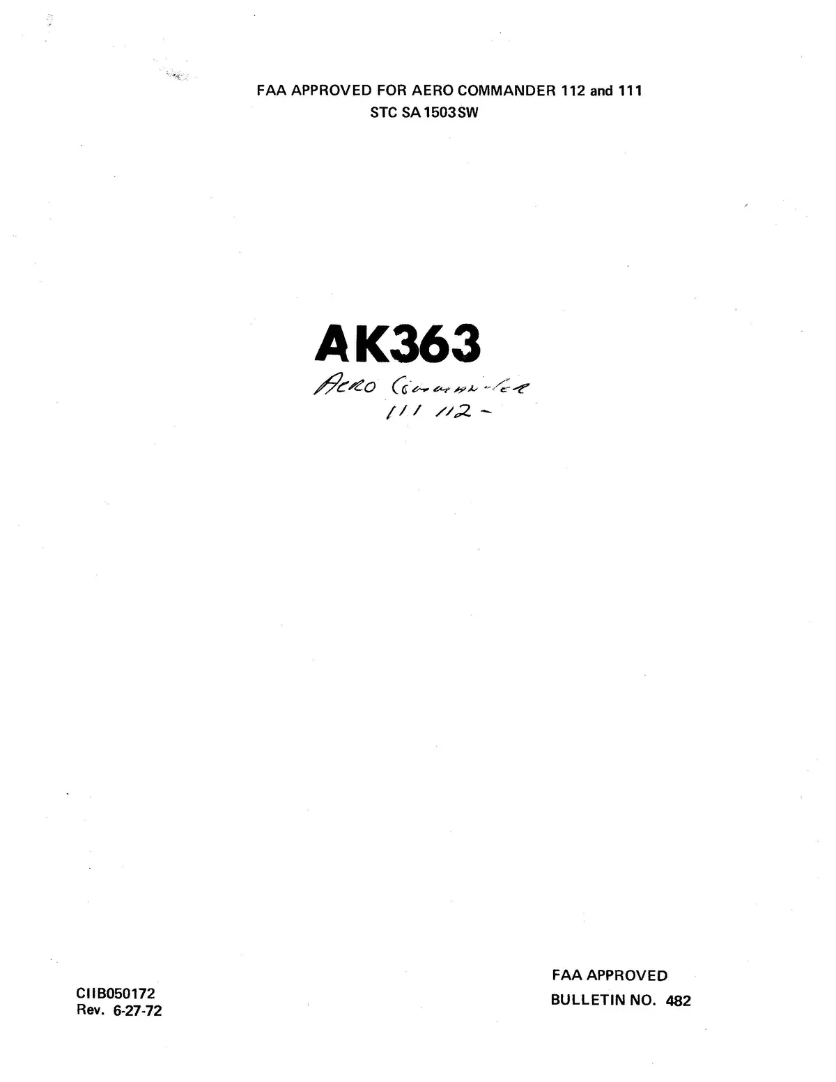 Edo-Aire Mitchell Ak363 Installation Manual (482) 1