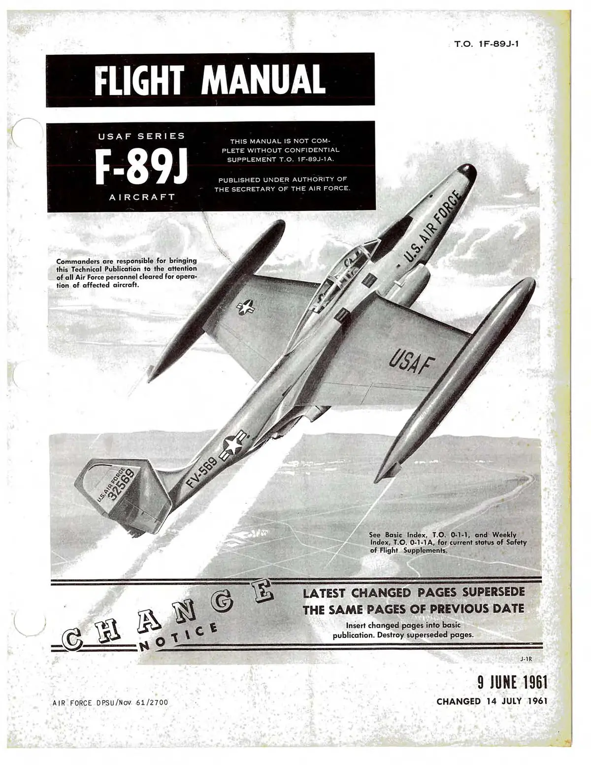 Northrop Aircraft Inc. F-89J Scorpion Flight Handbook (1F-89J-1) 1