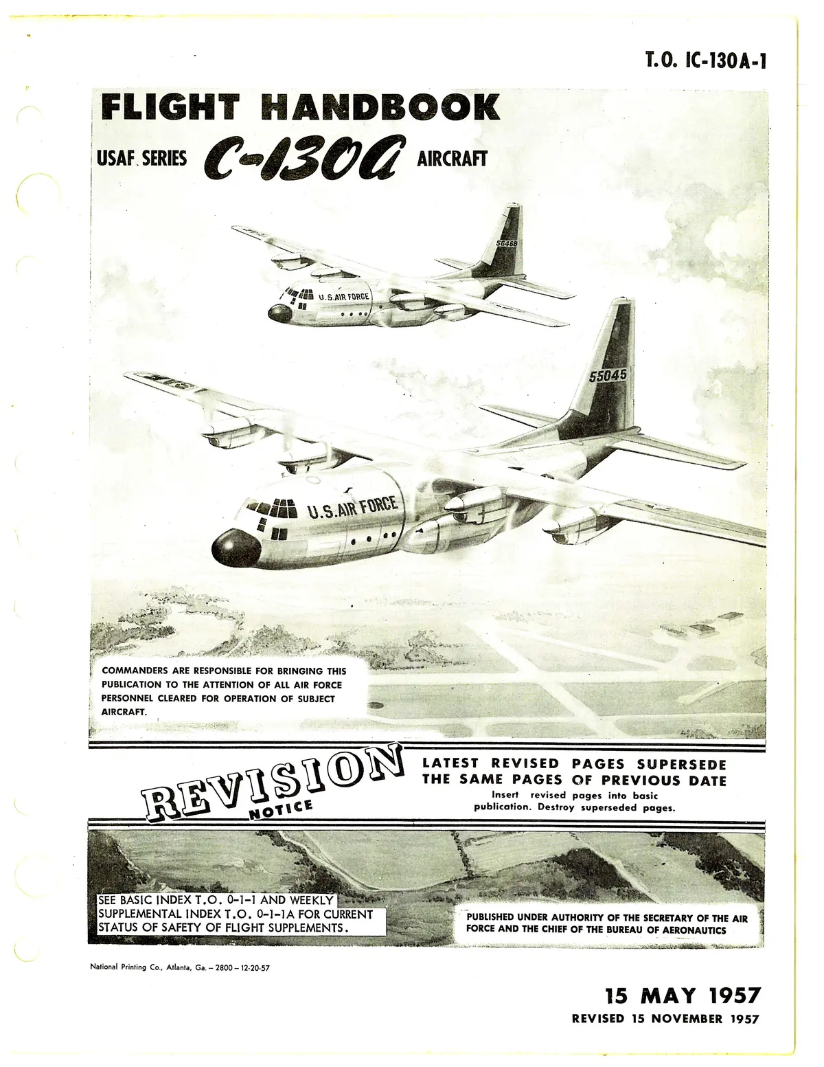 Lockheed C-130A Usaf Series Flight Manual 1957 (1C-130A-1) 1