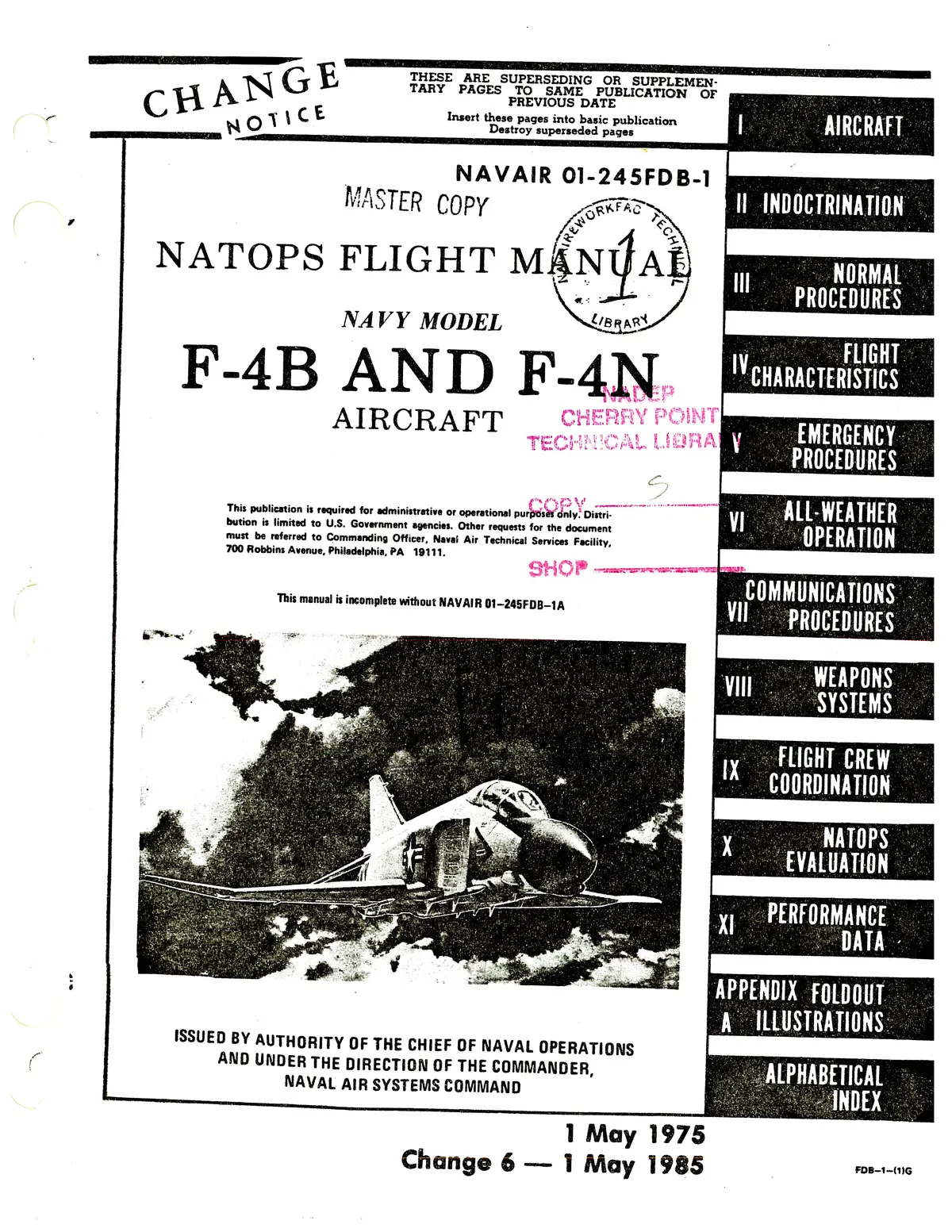 Mcdonnell Douglas F-4B, F-4N 1975 Natops Flight Manual (01-245Fdb-1) 1