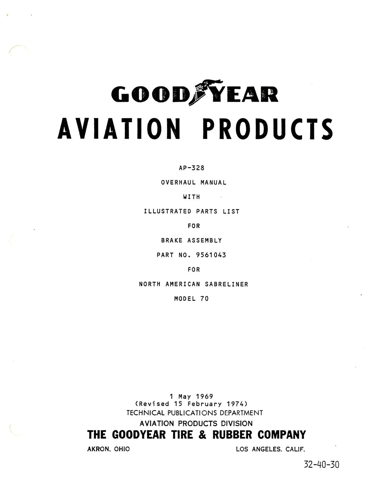 Goodyear Ap-328 Brake Assembly Overhaul With Illustrated Parts List 2