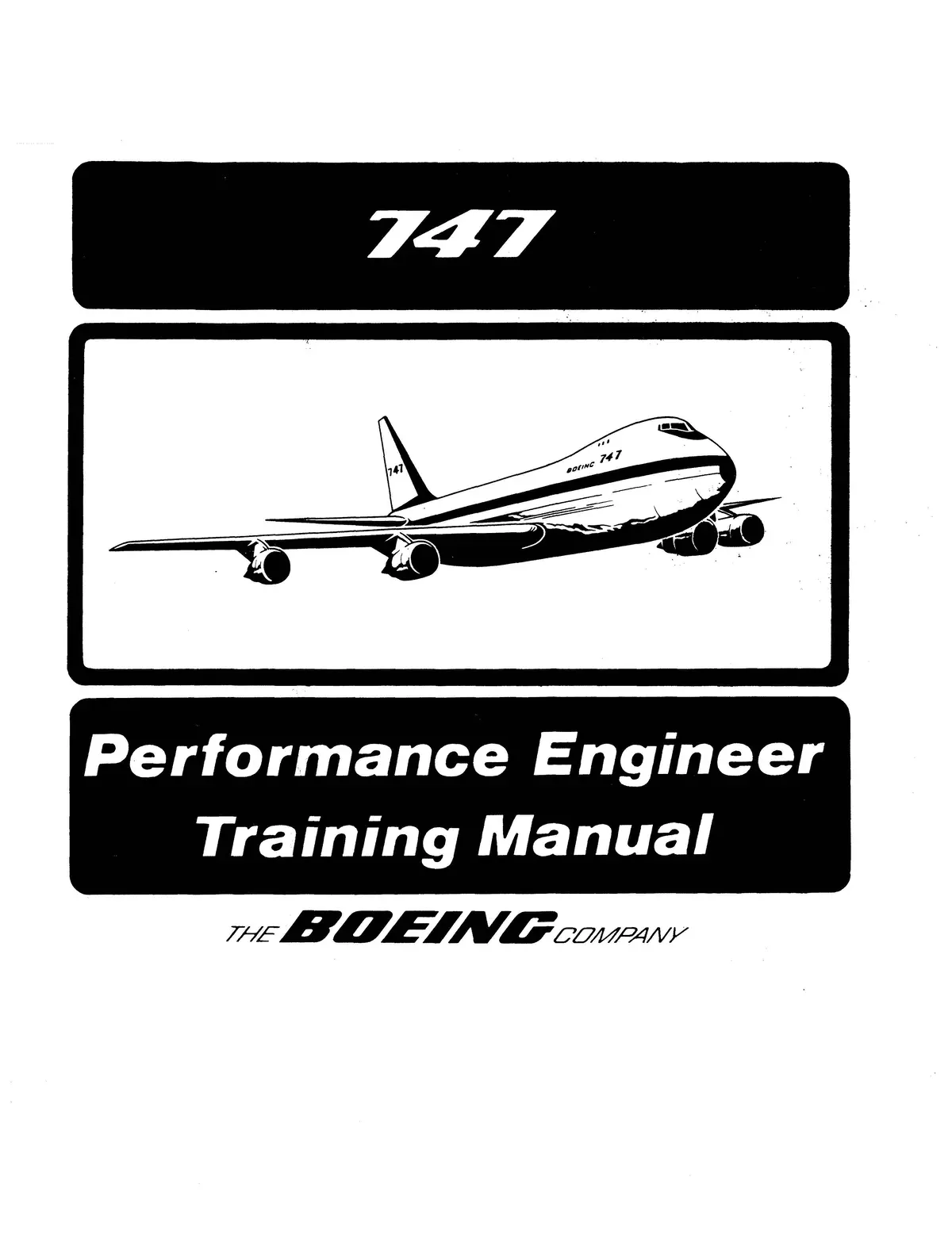 Boeing 747 Performance Engineer Training Manual 1983 1