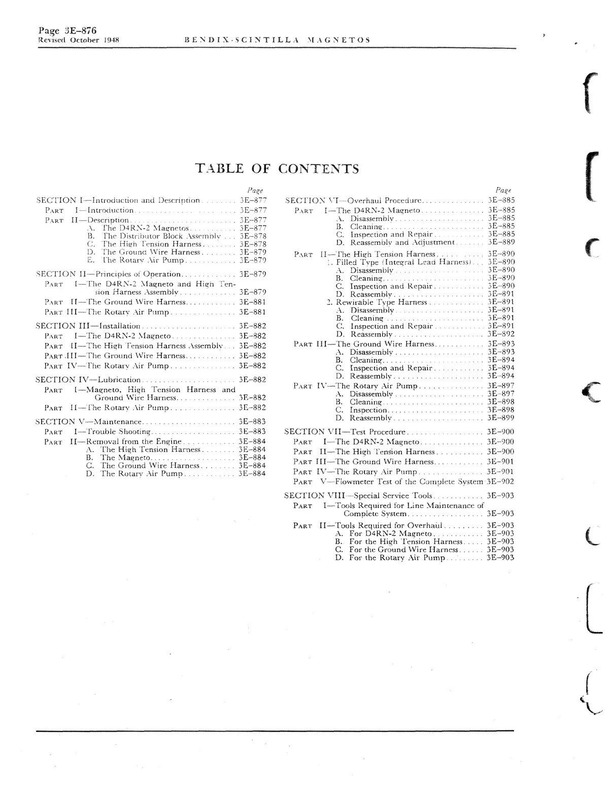 Bendix-Scintilla Ignition System Used On R-4360 Wasp Service Instructions Form L-153-2 2