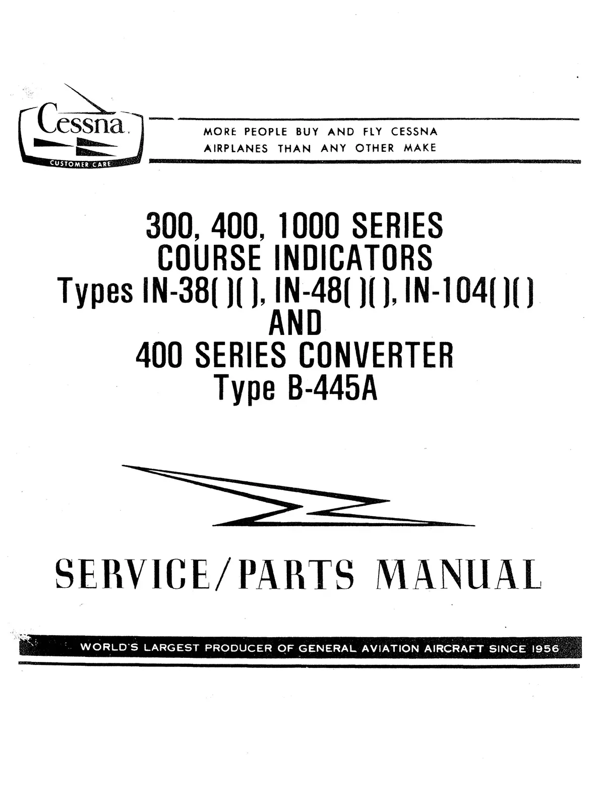 Cessna 300, 400, 1000 Series Course Indicators Service/Parts Manual 1