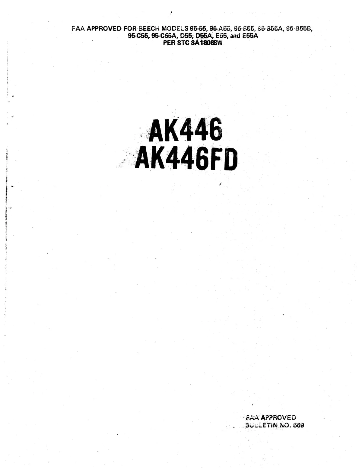Edo-Aire Mitchell Ak446, Ak446fd Century Iv Flight Director Bulletin No. 569 Installation Manual 1