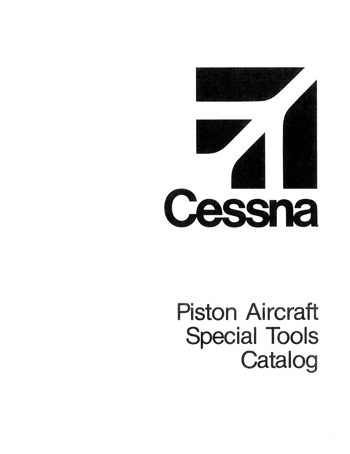Cessna Piston Aircraft Special Tool Catalog 1