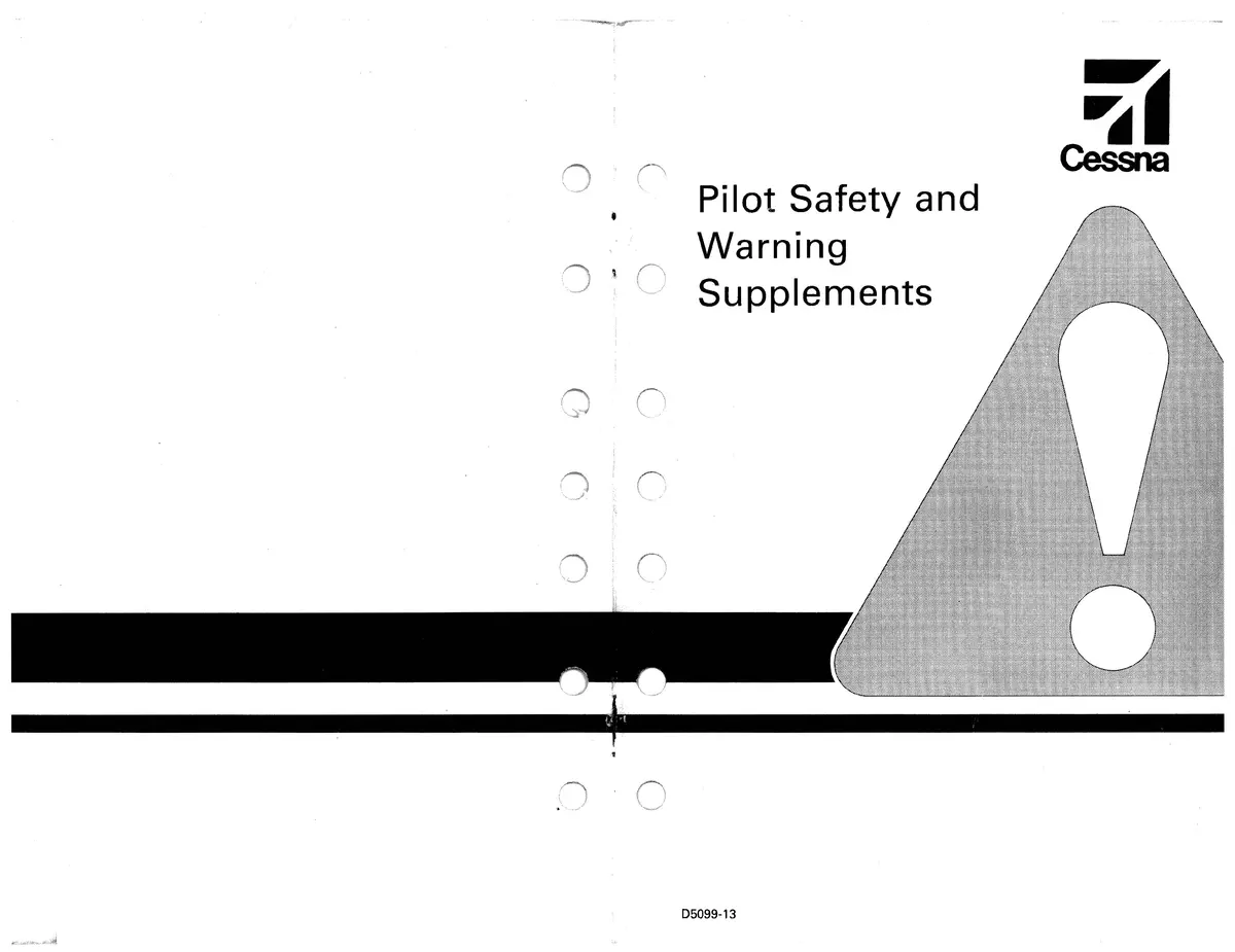 Cessna Pilot Safety And Warning Supplements D5099-13 1