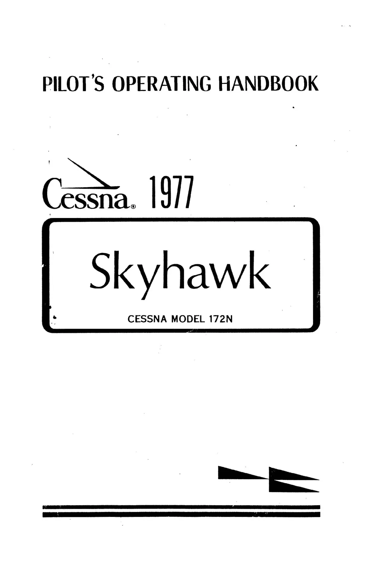 Cessna Model 172N Skyhawk 1977 Pilot's Operating Handbook 1