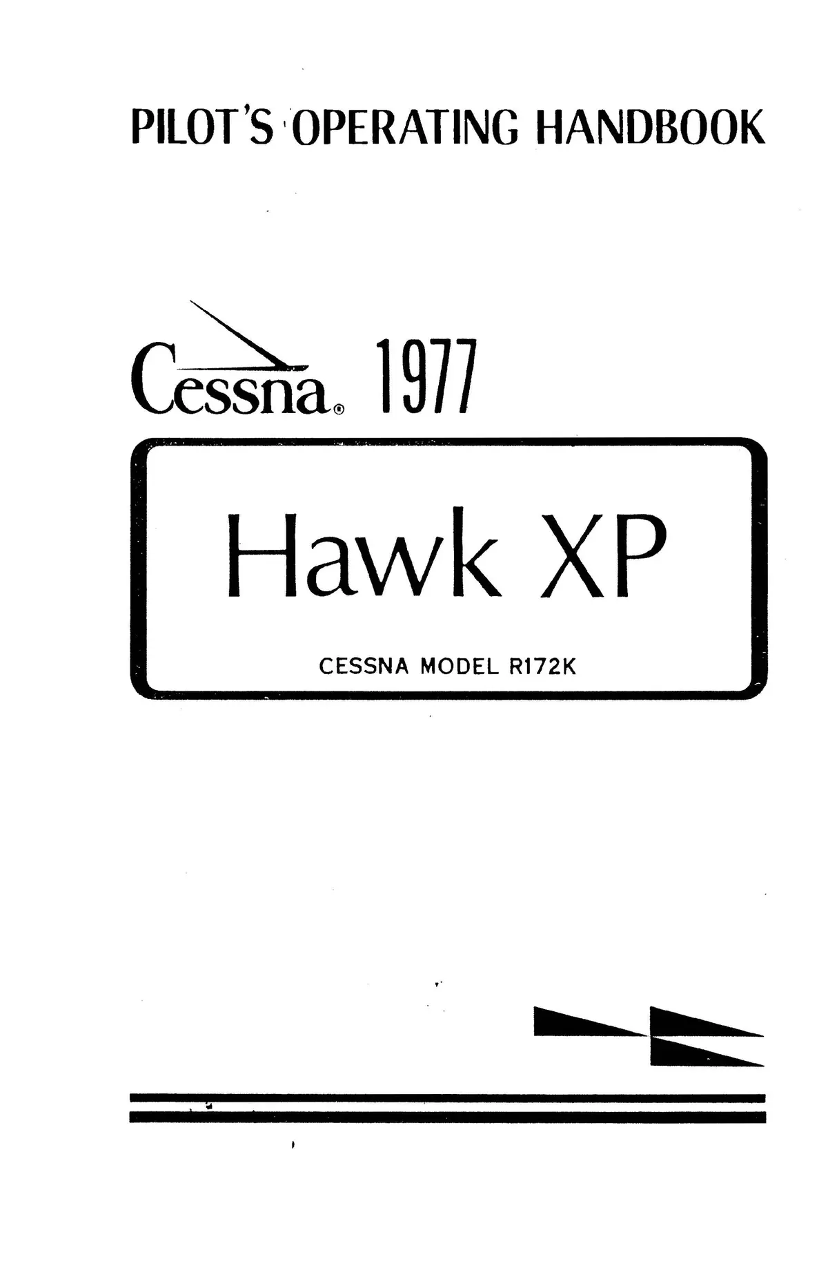 Cessna R172k Hawk Xp 1977 Pilot's Operating Handbook D1083-13 1