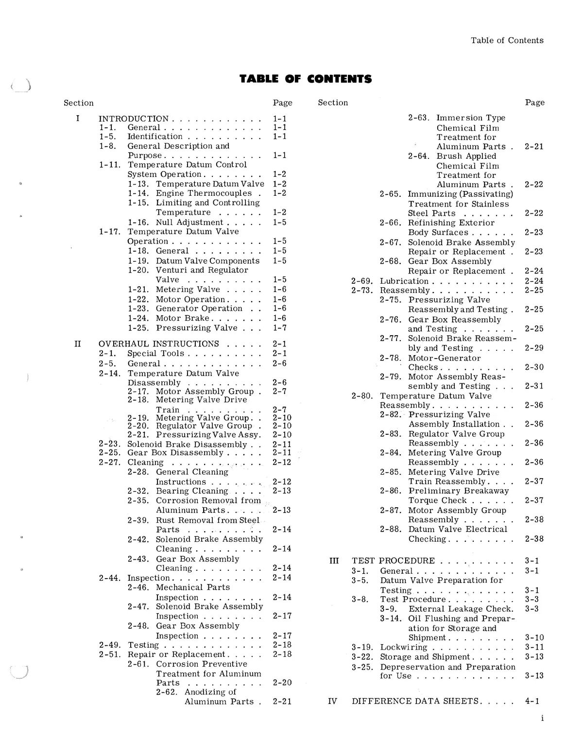 Bendix Temperature Datum Valve Model Pb-A2 Overhaul Manual Form # 15-89D 2