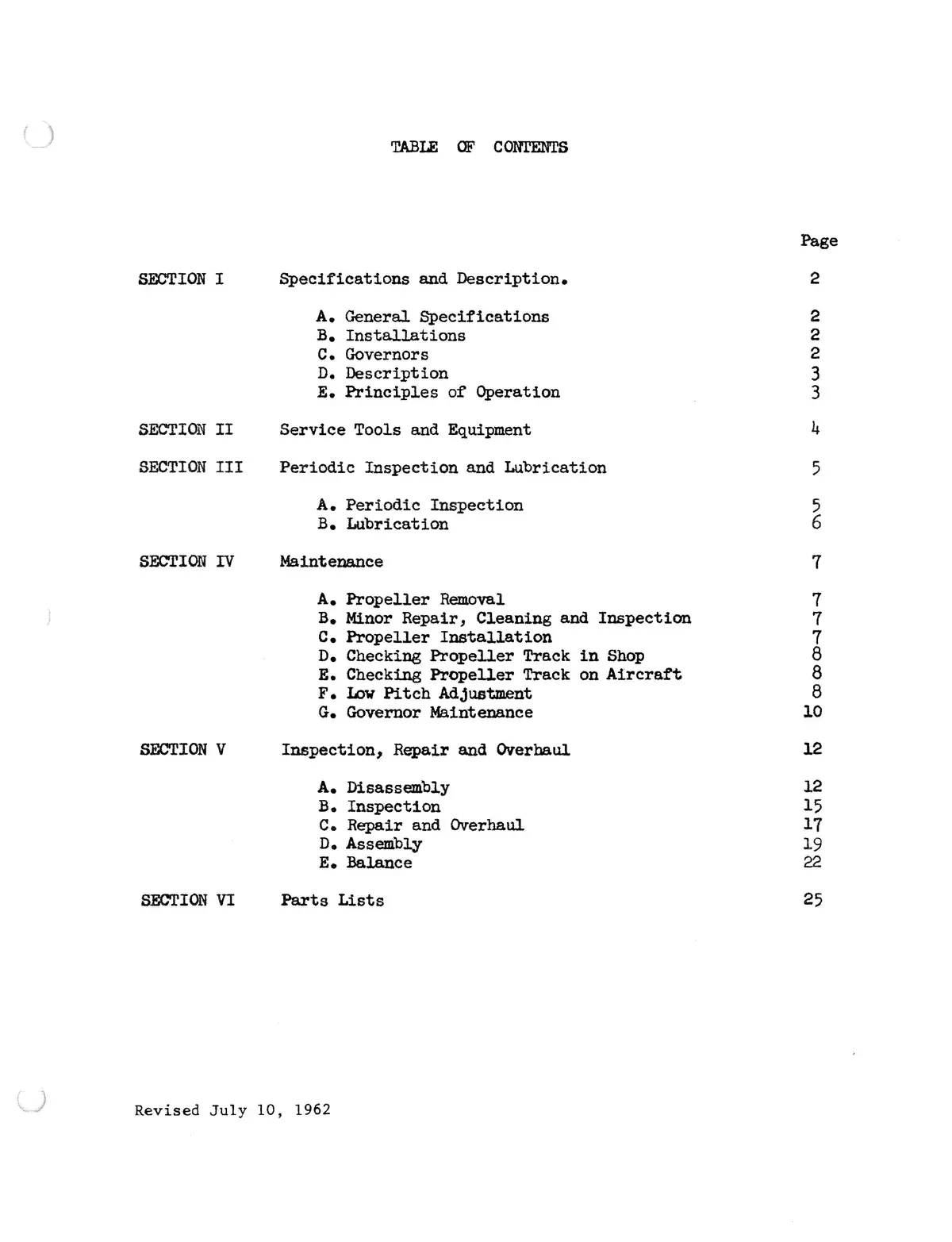 Flottorp F12a-3, -4, -5 Propeller Maintenance Manual 1