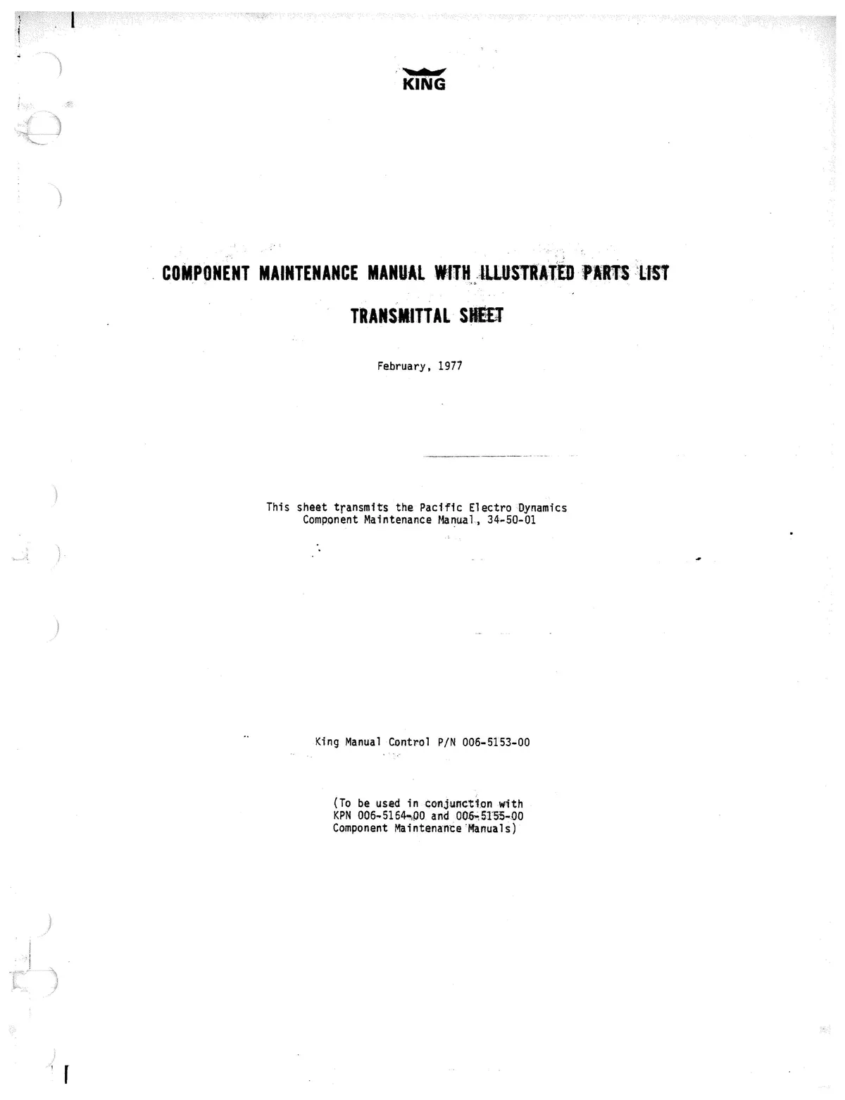 King Synchro Driver Assembly Part No. 499 Component Maintenance With Parts 34-50-01 1