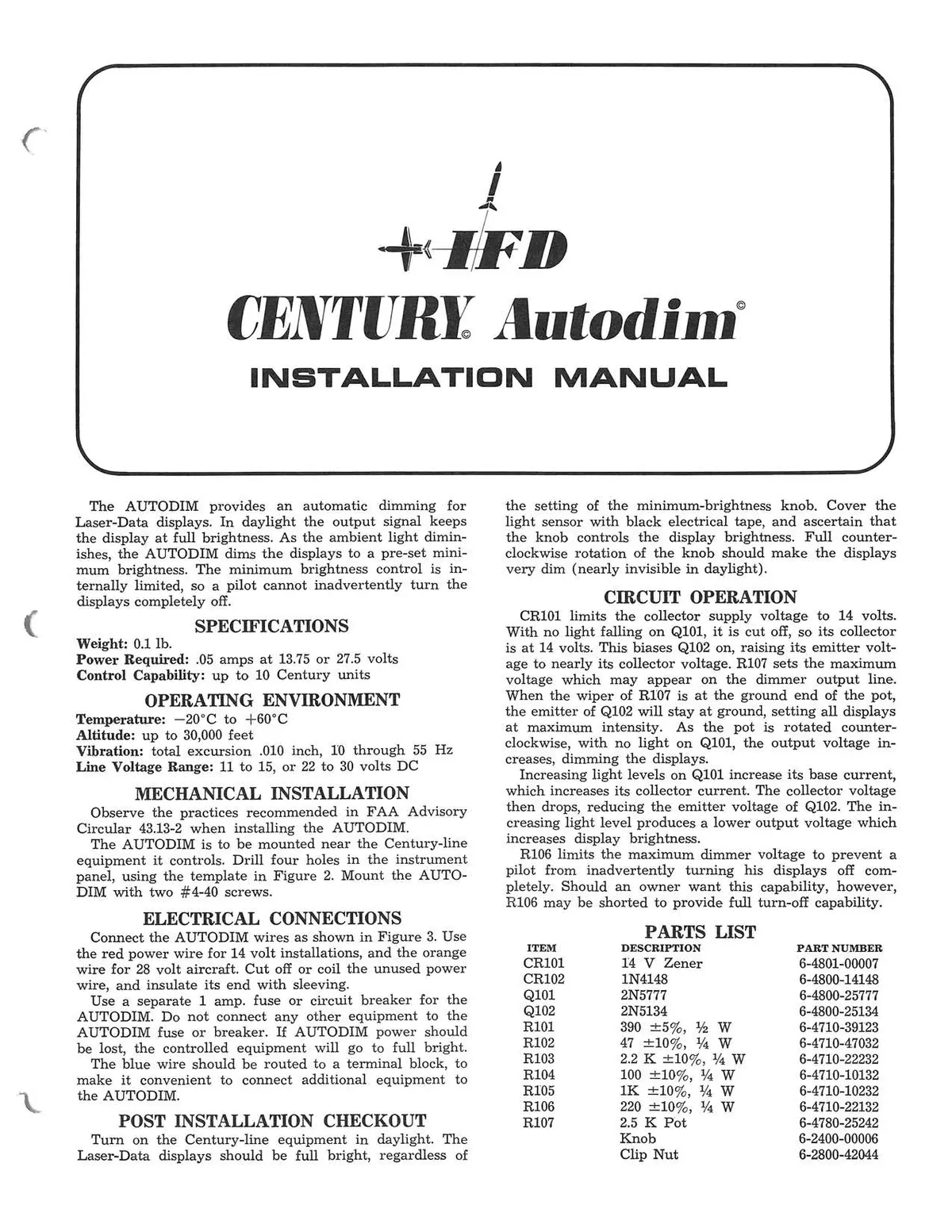 Ifd Century Autodim Installation Manual 1