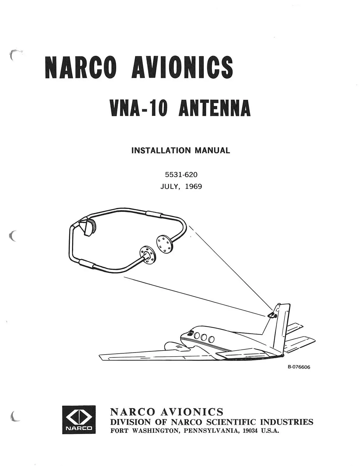 Narco Vna-1 Antenna Installation Manual 5531-620 1