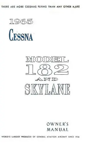 Cessna 182H Skylane 1965 Owner's Manual 1