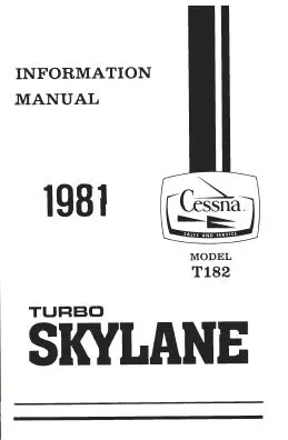 Cessna T182 1981 Pilot's Information Manual 1