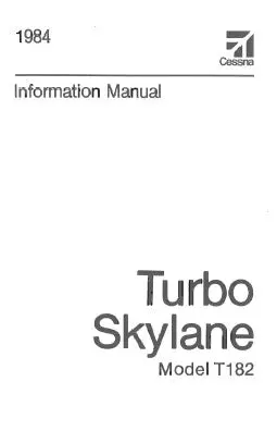 Cessna T182 1984 Pilot's Information Manual 1