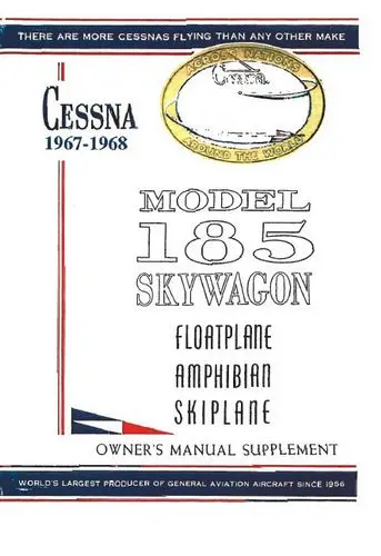 Cessna A185e Skywagon 1967-68 Float Owner's Manual 1