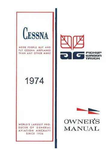 Cessna 188B & A188b Ag Wagon 1974 Owner's Manual 1