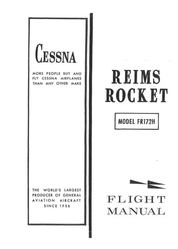Cessna Fr172h Reims Rocket Flight Manual (Fr17200276) 1
