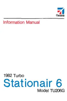 Cessna Turbo U206g Stationair 6 1982 Pilot's Information Manual 1