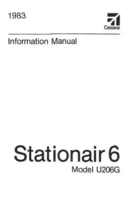 Cessna U206g Stationair 6 1983 Pilot's Information Manual 1