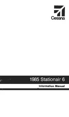 Cessna U206g Stationair 6 1985 Pilot's Information Manual 1