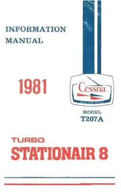 Cessna Turbo 207A Skywagon 1981 Pilot's Information Manual 1