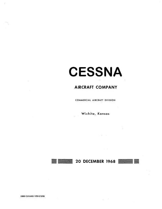 Cessna 210 Centurion 1969 Maintenance Manual 1