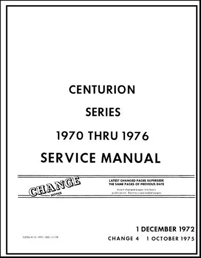 Cessna 210, T210 Centurion 1970-76 Maintenance Manual 1