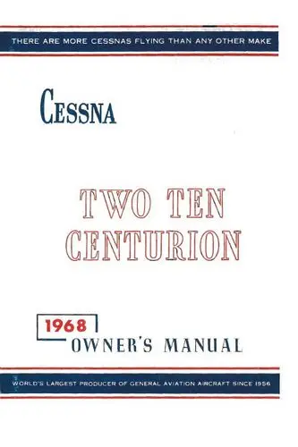 Cessna 210H Centurion1968 Owner's Manual 1
