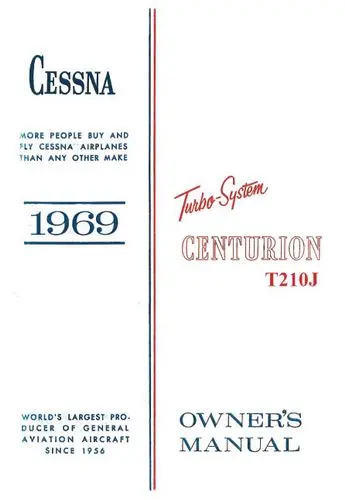 Cessna Turbo 210J Centurion 1969 Owner's Manual 1