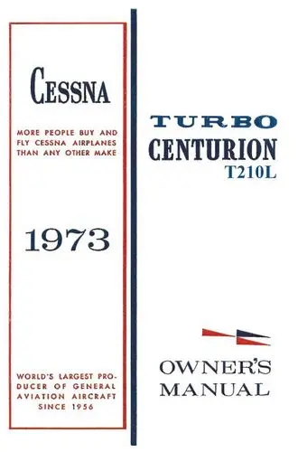 Cessna Turbo 210L Centurion 1973 Owner's Manual 1