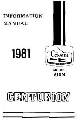 Cessna 210N Centurion 1981 Pilot's Information Manual 1