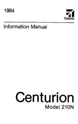 Cessna 210N Centurion 1984 Pilot's Information Manual 1
