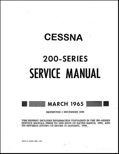 Cessna 200 Series 1960-65 Maintenance Manual 1