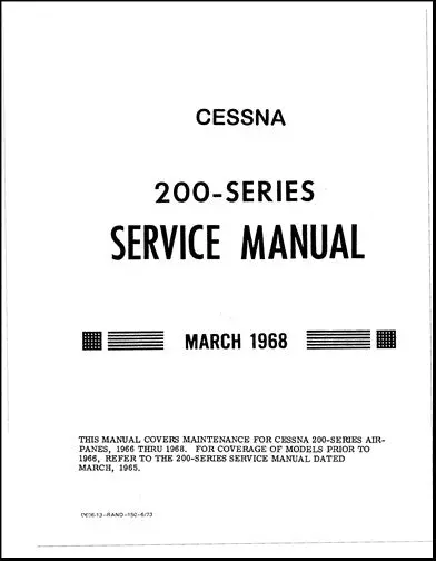 Cessna 200 Series 1966-68 Maintenance Manual 1