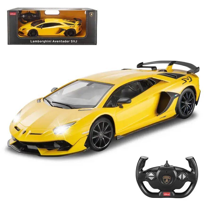 Rastar 1:14 Lamborghini Aventador Svj Remote Control Car - Yellow 1