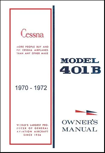 Cessna 401B 1970-1972 Owner's Manual 1