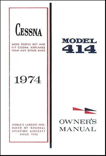 Cessna 414 1974 Owner's Manual 1